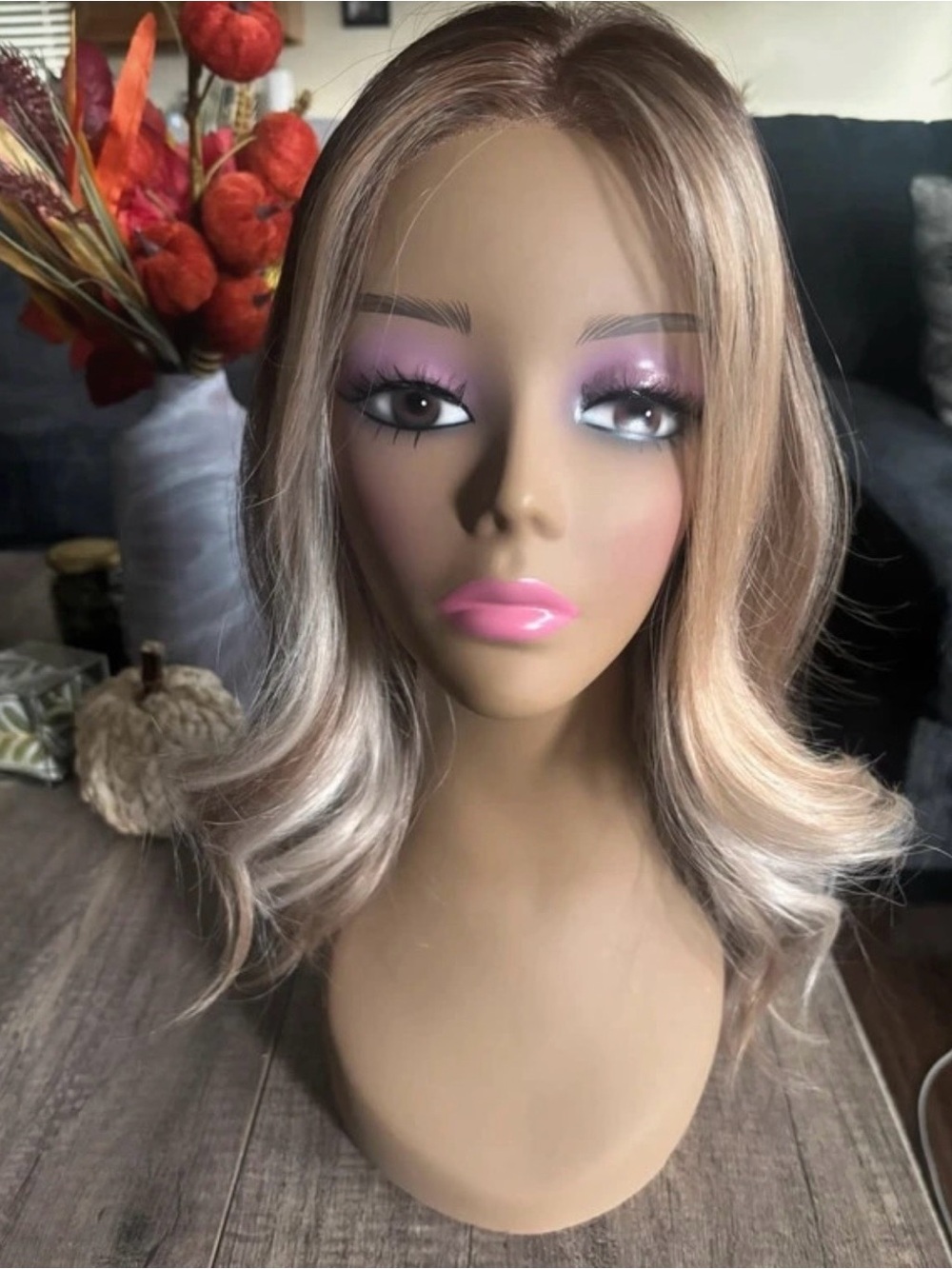 Soft Ash Blonde to Platinum Lace Front Wig - Natural Wave